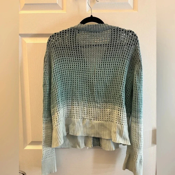 ATM Anthony Thomas Melillo Gradient Open Knit Wool-Blend Cardigan Size M - Picture 3 of 5